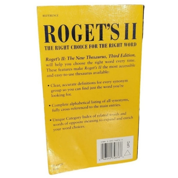 Vintage 1996 Roget's II The New Thesaurus Third Edition Houghton Mifflin Company - Picture 3 of 11